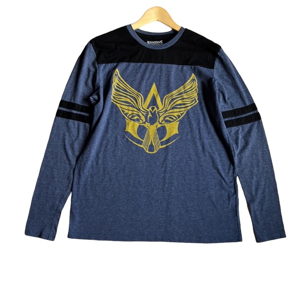 Assassin's Creed IV Black Flag Video Game Baseball Tee Shirt Size Medium - Picture 2 of 8